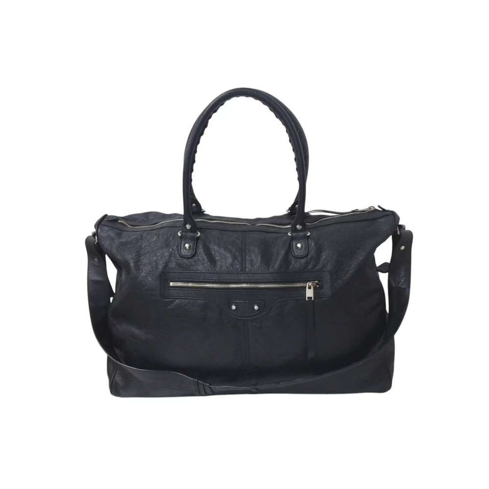 BALENCIAGA Classic Weekender Bag Black Lambskin - Picture 1 of 9